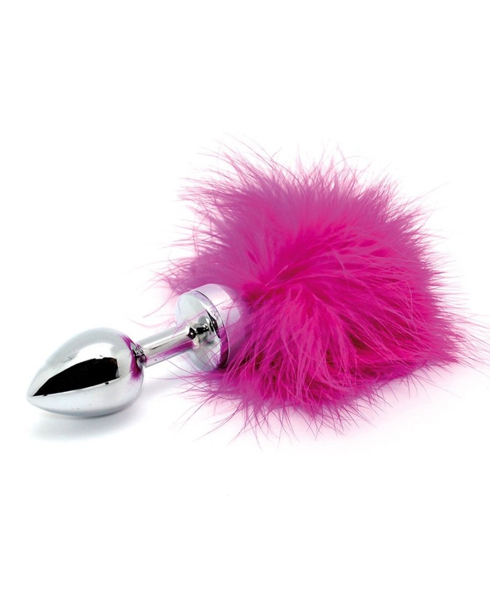 what's an anal plug Plug anale in metallo con piume rosa