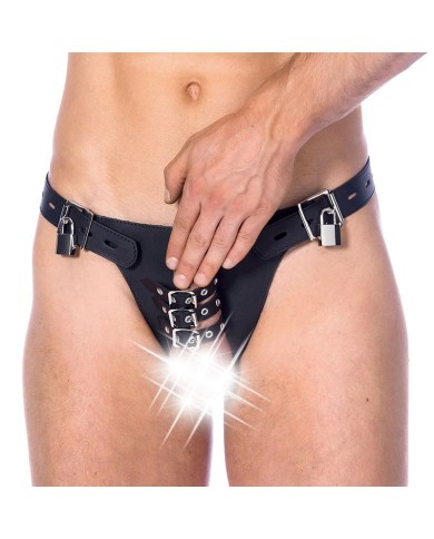 Ceinture de Chasteté pour homme avec anneaux péniens - Rimba
