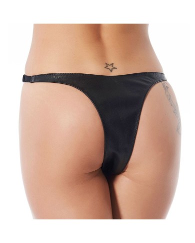 Open Leather Thong with rivets – Rimba