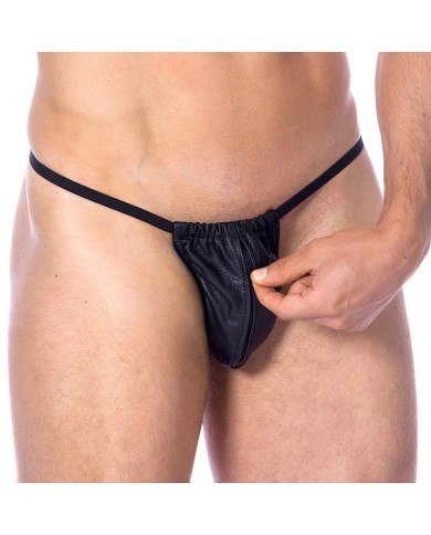 Uomini Stringa di cuoio con Zip – Rimba Uomini Stringa di cuoio con Zip – Rimba
