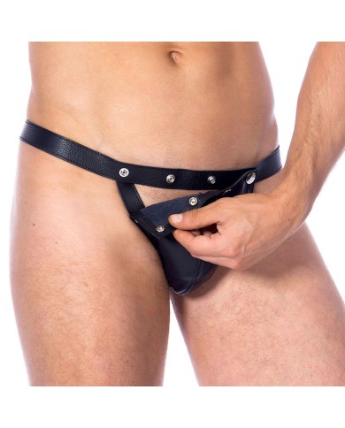 Jockstrap di cuoio con sacchetto staccabile – Rimba Jockstrap di cuoio con sacchetto staccabile – Rimba
