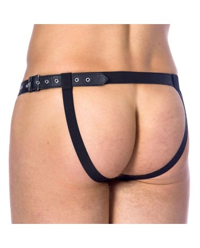 Jockstrap en Cuir avec poche détachable - Rimba Jockstrap en Cuir avec poche détachable - Rimba
