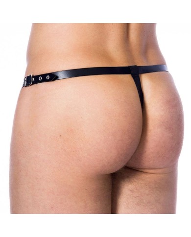 String en Cuir pour homme avec anneaux - Rimba String en Cuir pour homme avec anneaux - Rimba