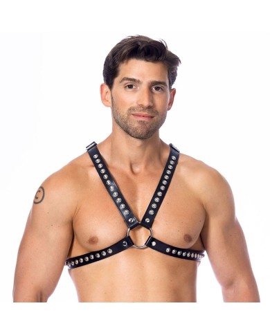 BDSM Leather harness with rivets (Man) – Rimba BDSM Leather harness with rivets (Man) – Rimba