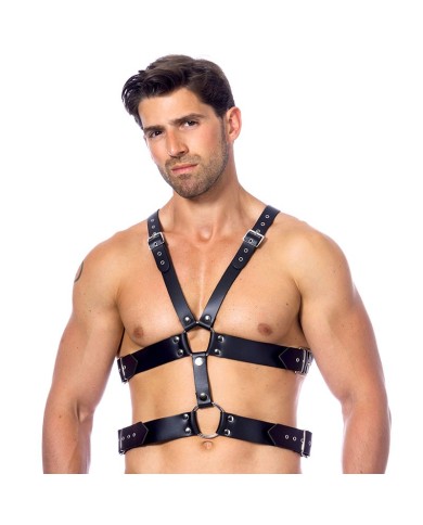 BDSM Leather harness with buckles (Man) – Rimba BDSM Leather harness with buckles (Man) – Rimba