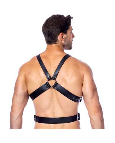 BDSM Leather harness with buckles (Man) – Rimba BDSM Leather harness with buckles (Man) – Rimba