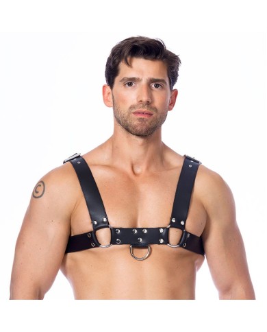 BDSM Leather harness with 3 buckles (Man) – Rimba BDSM Leather harness with 3 buckles (Man) – Rimba