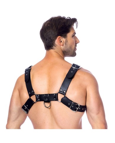 BDSM Leather harness with 3 buckles (Man) – Rimba BDSM Leather harness with 3 buckles (Man) – Rimba
