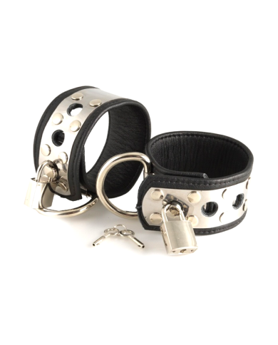 Manette in pelle e metallo con lucchetto - Rimba