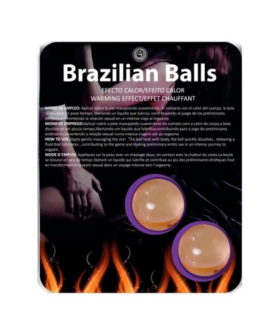 Brazilian Balls - 2x Boules lubrifiantes effet chauffant Brazilian Balls - 2x Boules lubrifiantes effet chauffant