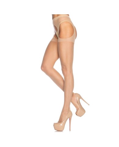 Porte-Jarretelles et collants 2 en 1 Nude - Leg Avenue Porte-Jarretelles et collants 2 en 1 Nude - Leg Avenue
