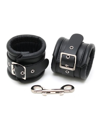 Menottes pour chevilles en cuir noir - Rimba Menottes pour chevilles en cuir noir - Rimba
