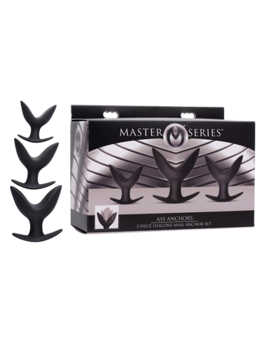 Plug anale silicone (3 pz.) Ass Anchors - Master Series