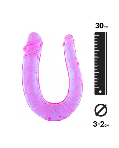 Double dong mini en Jelly avec veines apparentes