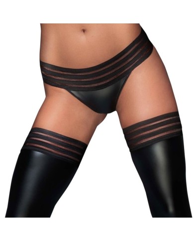 Sexy Höschen mit Streifen F161 - Noir Handmade