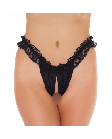 Culotte sexy ouverte (noir) - Rimba