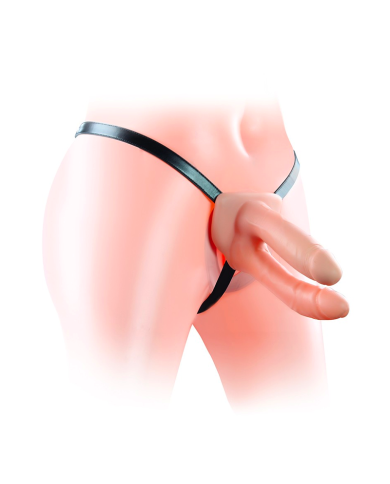 Unisex Hollow Double dildo with harness - Rimba