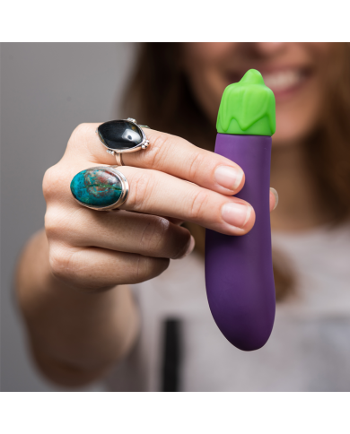 Mini-Vibrator Emoji Eierpflanze - Emojibator