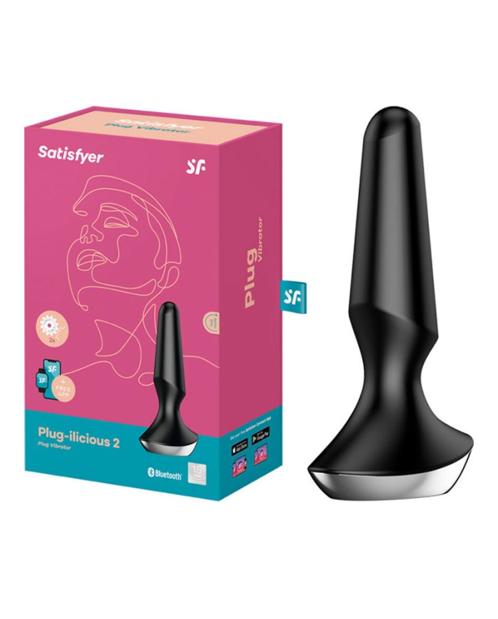 Bluetooth Vibrating Anal Plug - Satisfyer Plug-Ilicious 2