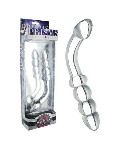 Dildo anal en verre Prisms - Hamsa point G & prostate Dildo anal en verre Prisms - Hamsa point G & prostate
