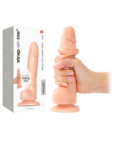 Dildo réaliste avec scrotum - strap-on-me Sliding Skin (Small) Dildo réaliste avec scrotum - strap-on-me Sliding Skin (Small)