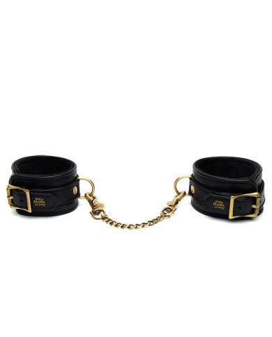 Black leather padded handcuffs - Rimba