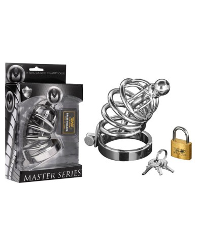 Gabbia del pene con lucchetto - Master Series Asylum 4 (S/M)