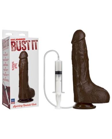 Bust It Strap-On-Me (Fallo eiaculatorio) 15cm (Nerro) - Doc Johnson