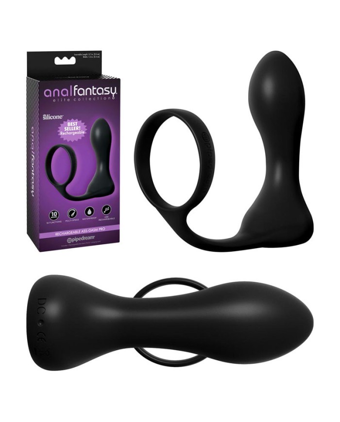 Vibrating Butt Plug with Anal Fantasy Ass-Gasm Pro Cockring | Joujou.ch