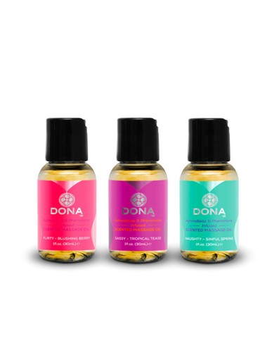 Set di oli da massaggio ai feromoni 3x 30ml "Let Me Touch You" - Dona Set di oli da massaggio ai feromoni 3x 30ml "Let Me Touch You" - Dona