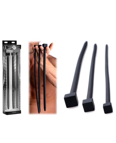 Kit de 3x Sondes urétrales en silicone - Master Series Kit de 3x Sondes urétrales en silicone - Master Series