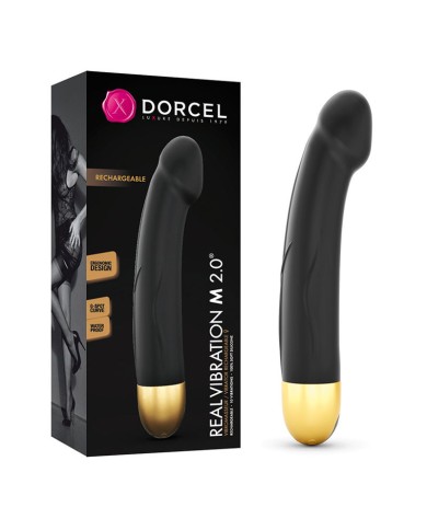 Vibromasseur point-G (Black Gold) - Dorcel Real Vibration M 2.0 Vibromasseur point-G (Black Gold) - Dorcel Real Vibration M 2.0