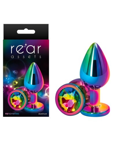 Anal Plug Alu Rear Assets Rainbow (M) - NS Novelties