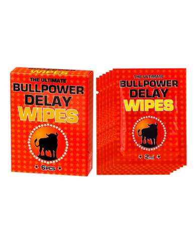 Gel Retardant sexuels - Bull Power Delay Wipes - 6x Gel Retardant sexuels - Bull Power Delay Wipes - 6x