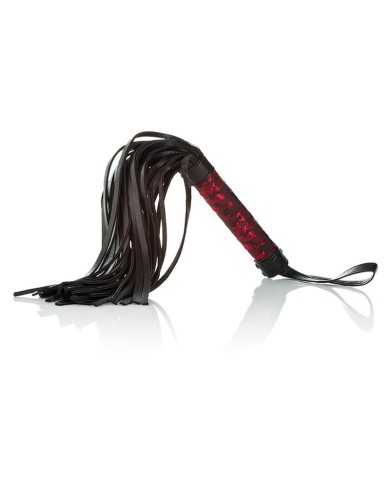 BDSM Braided Scandal Flogger Black & Red - Calexotics