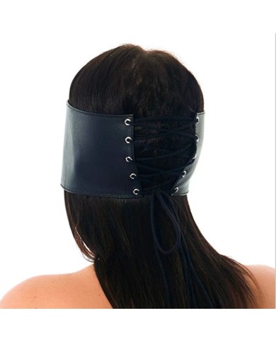 Maschera BDSM con fascia in pelle (Nero) - Rimba