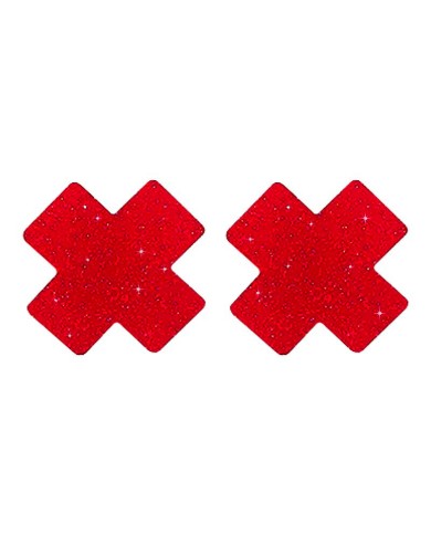 Cache-tétons adhésifs Nipple X Covers (Rouge) - Taboom