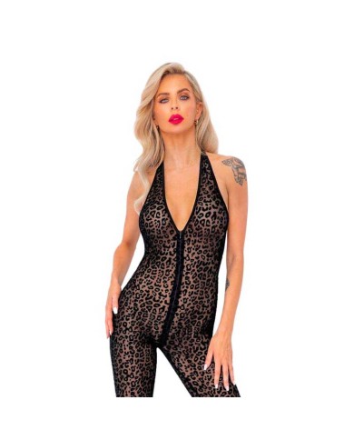 Backless Body Stocking F286 - Noir Handmade
