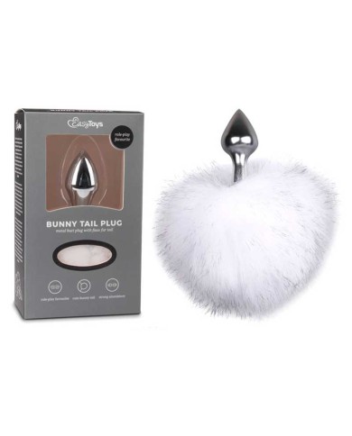 Mini Plug anal Bunny Tail (Blanc) - EasyToys