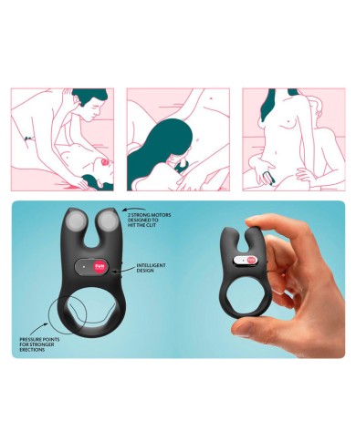 NOS rechargeable vibrating ring (Black) - Fun Factory