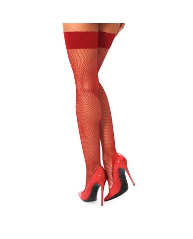 Hold up stockings H018 (Red) - Kotek Hold up stockings H018 (Red) - Kotek