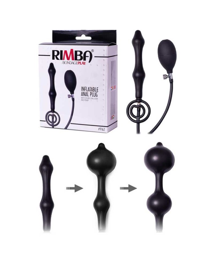 anal plug aufblasbar Rubberfashion Latex Analplug aufblasbar groß - aufblasbarer Anal Butt Plug  Extrem XXXL main image 0