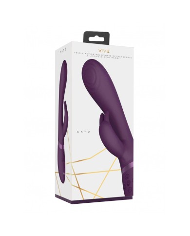 Vibromasseur rabbit avec pulsations Cato - VIVE