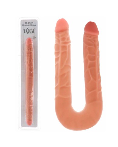Doppio Dildo Get Real Doppio Dong 40 cm (Beige) - ToyJoy