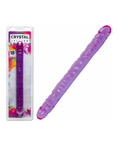 Dildo doppio Crystal Jellies Double Dong - 45 cm - Doc Johnson