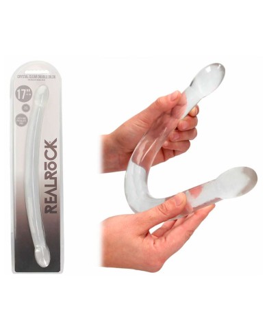 Double dildo Crystal Clear 42 cm (transparent) - RealRock Double dildo Crystal Clear 42 cm (transparent) - RealRock