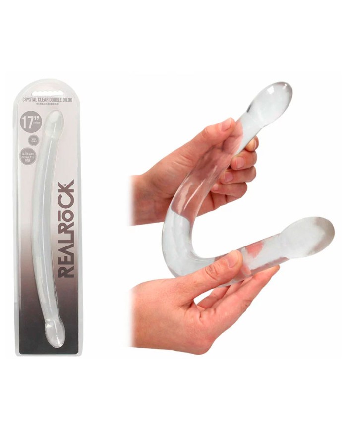 Double Dildo Crystal Clear 42 cm (transparent) - RealRock Double Dildo Crystal Clear 42 cm (transparent) - RealRock