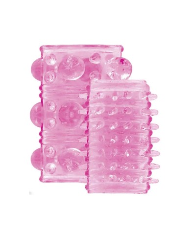 Penis stimulating sheath (2 pieces) - Love in the Pocket Love Sleeves