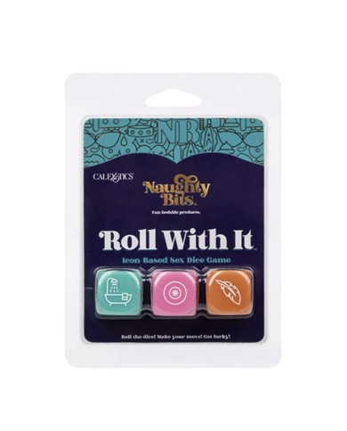 Jeu de dés coquins pour couple - CalExotics Naughty Bits Roll With It Jeu de dés coquins pour couple - CalExotics Naughty Bits Roll With It