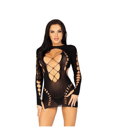 Mini abito sexy 86142 (nero) - Leg Avenue